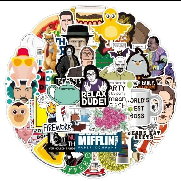 50 pc the fice TV show stickers Dunder Mifflin Friends and more - Picture 2 of 7
